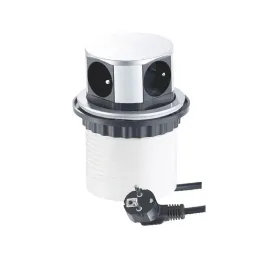 Izvlačna električna utičnica TETRABOX 4x 230V / Aluminij