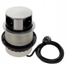 Izvlačna električna utičnica TETRABOX 4x 230V / Aluminij
