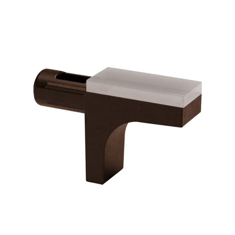 Poličarski nosač za staklo s brtvom IF-K / Crni nikal - 10 kom