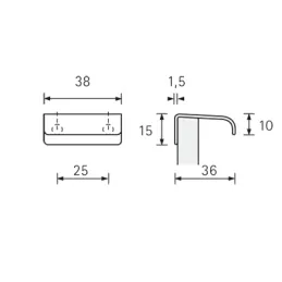 Ručka za rub vrata BELLA / Sjajni krom