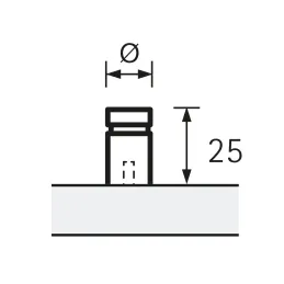 Ručka knopka LOTUS / Nehrđajući čelik