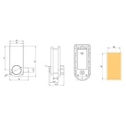 Električna brava s tipkovnicom i ručkom / crna