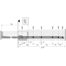 Obični izvlačnik s kotačićem HETTICH FR402 / Bijeli