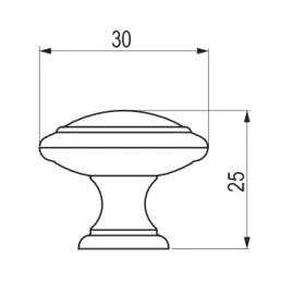 Ručka za namještaj ROKKO / Brončana