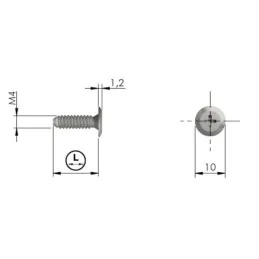 Set spojnih vijaka FLAT M4x40 / 50 kom