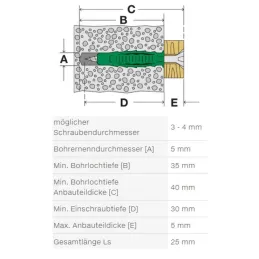 Univerzalni zidni tipl 6 x 45 mm / 50 kom