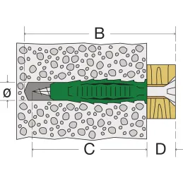 Univerzalni tiple za zid 6 x 30 mm / 80 kom