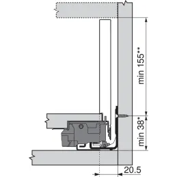 Kuhinjska kutija BLUM - Legrabox "C" / Siva