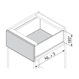 Kuhinjska kutija BLUM - Legrabox "C" / Bijela