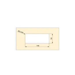 Prolaz za kabele AURONE 152 / Sjajni krom