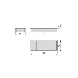 Prolaz za kabele AURONE 152 / Sjajni krom