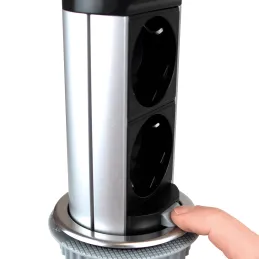 Izvlačiva električna utičnica GALAXY 60 2x 230V + USB / Nehrđajući čelik