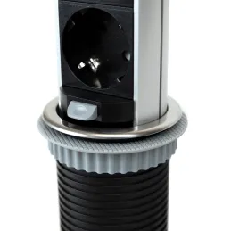 Izvlačiva električna utičnica GALAXY 60 2x 230V + USB / Nehrđajući čelik