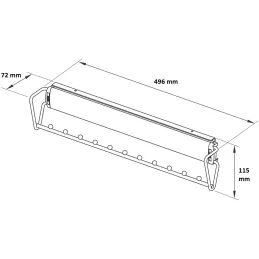 Izvlačna vješalica za odjeću 500 mm s ublaživačem / Srebrna