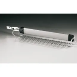 Izvlačna vješalica za kravate 500 mm s amortizacijom / Srebrna