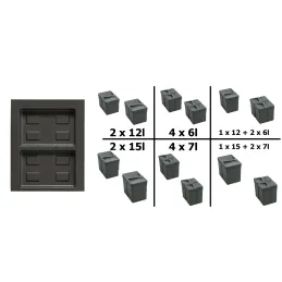 Kanta za otpad u ladicu PARADISO 500 mm / Antracit