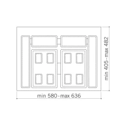 Kanta za otpad za ladicu PARADISO 700 mm / Antracit