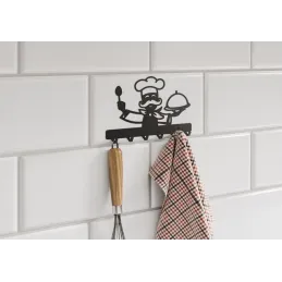 Vješalica za zid CHEF / Crna mat