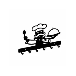 Vješalica za zid CHEF / Crna mat