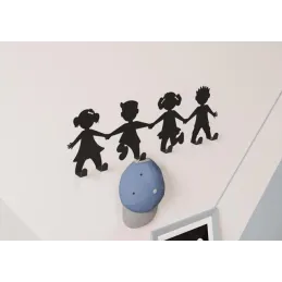 Vješalica za zid KIDS / Crna mat