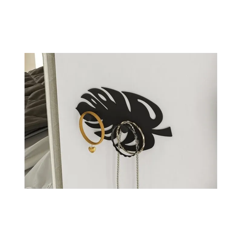 Vješalica za zid SPRING / Crna mat