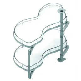 Kutna torbica za pojas BEAN s prigušenjem / Bijela - krom