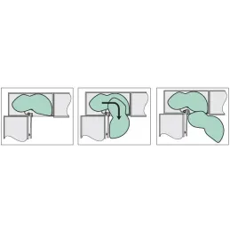 Kutna torbica za pojas BEAN s prigušenjem / Bijela - krom