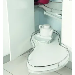 Kutna torbica za pojas BEAN s prigušenjem / Bijela - krom