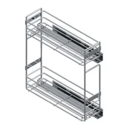 Izvlačna košara s BLUM vodilicama i ublaživačem / Sjajni krom