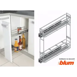 Izvlačna košara s BLUM vodilicama i ublaživačem / Sjajni krom