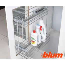 Izvlačna košara s BLUM vodilicama i ublaživačem / Sjajni krom