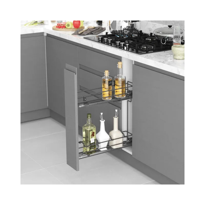 Izvlačna košara s BLUM vodilicama i s ublaživačem / Antracit