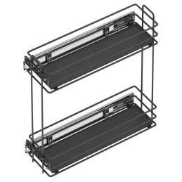 Izvlačna košara s BLUM vodilicama i ublaživačem - Puno dno / Antracit