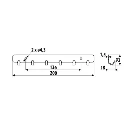 Vješalica za zid HOLD / Crna mat