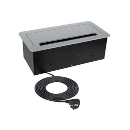 Ugradna preklopna utičnica 2 x 230 V + 2 x USB punjenje + HDMI + RJ45 / Nehrđajući čelik