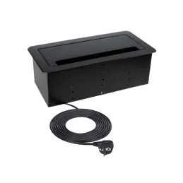 Ugradiva izvlaka utičnica 2 x 230 V+2 x USB punjenje+HDMI+RJ45 / Crna brušena