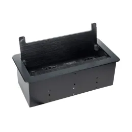 Ugradiva izvlaka utičnica 2 x 230 V+2 x USB punjenje+HDMI+RJ45 / Crna brušena