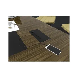 Ugradiva izvlaka utičnica 2 x 230 V+2 x USB punjenje+HDMI+RJ45 / Crna brušena