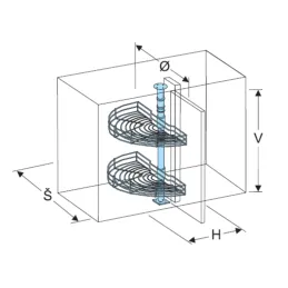 Karusel CLASSIC 180° / 800mm / Sjajni krom