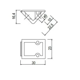 Kutna spojnica od PVC-a, mala - bež boja