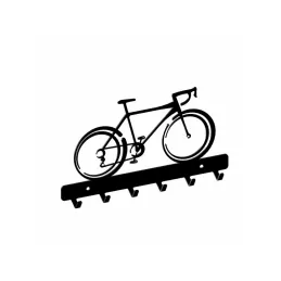 Vješalica za zid BIKE / Crna mat