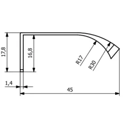 Ručka za rub vrata AVANTI / Aluminij