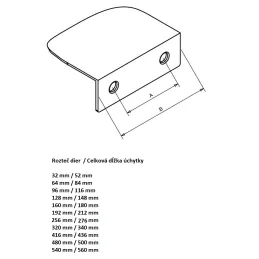 Ručka za rub vrata PADOVA / Bijela mat