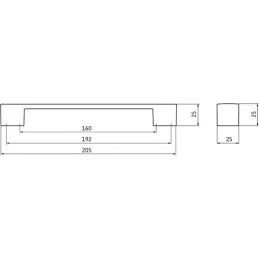 Ručka NEOS / Crna mat