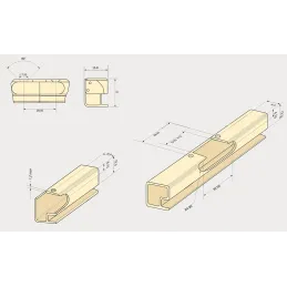 Zawjesno okovje 110° za aluminijska vrata - bez opruge