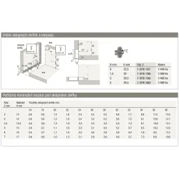 HETTICH Markant okov za preklopna vrata s podloškom / Set