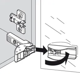 Zglob s prigušivačem za staklo BLUMOTION CRISTALLO 110° / Onyx