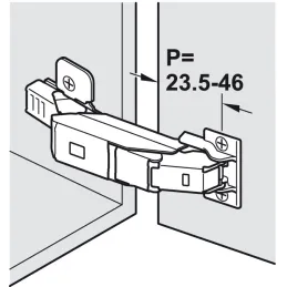 Závjes BLUM za tanke materijale TIP-ON bez opruge 110° / Expadno