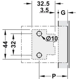 Závjes BLUM za tanke materijale TIP-ON bez opruge 110° / Expadno