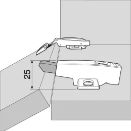 Adapter BLUMOTION s prigušivačem između šarki